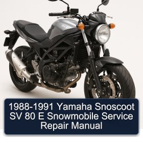 1988-1991 Yamaha Snoscoot SV 80 E Snowmobile Service Repair Manual