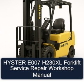 HYSTER E007 H230XL Forklift Service Repair Workshop Manual