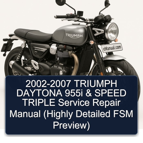 2002-2007 TRIUMPH DAYTONA 955i & SPEED TRIPLE Service Repair Manual (Highly Detailed FSM Preview)