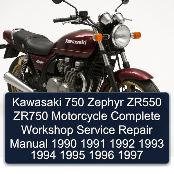 Kawasaki 750 Zephyr ZR550 ZR750 Motorcycle Complete Workshop Service Repair Manual 1990 1991 1992 1993 1994 1995 1996 1997