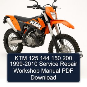 KTM 125 144 150 200 1999-2010 Service Repair Workshop Manual PDF Download