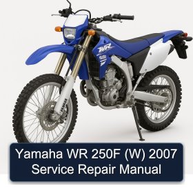 Yamaha WR 250F (W) 2007 Service Repair Manual