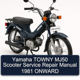 Yamaha TOWNY MJ50 Scooter Service Repair Manual 1981 ONWARD