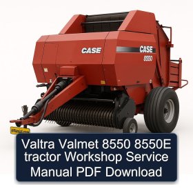 Valtra Valmet 8550 8550E tractor Workshop Service Manual PDF Download
