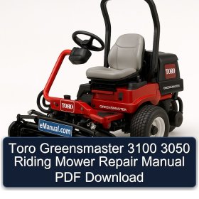 Toro Greensmaster 3100 3050 Riding Mower Repair Manual PDF Download