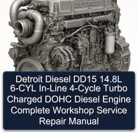 Detroit Diesel DD15 14.8L 6-CYL In-Line 4-Cycle Turbo Charged DOHC Diesel Engine Complete Workshop Service Repair Manual