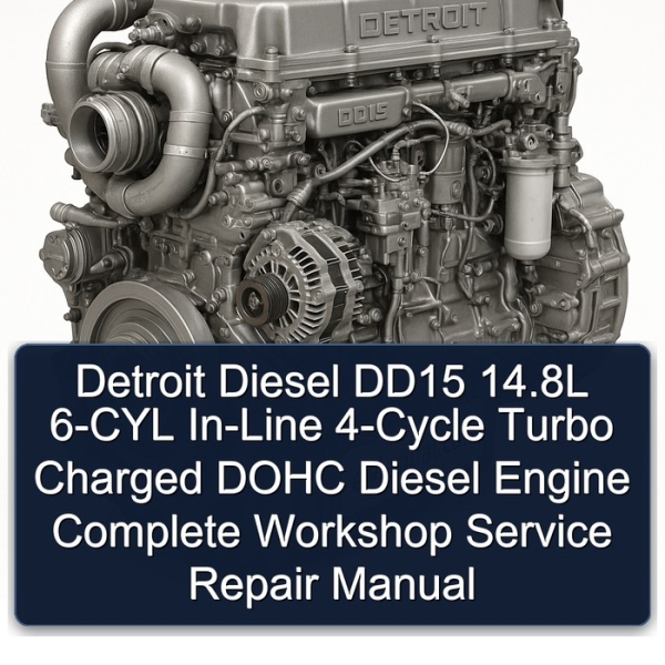 Detroit Diesel DD15 14.8L 6-CYL In-Line 4-Cycle Turbo Charged DOHC Diesel Engine Complete Workshop Service Repair Manual