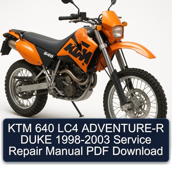 KTM 640 LC4 ADVENTURE-R DUKE 1998-2003 Service Repair Manual PDF Download