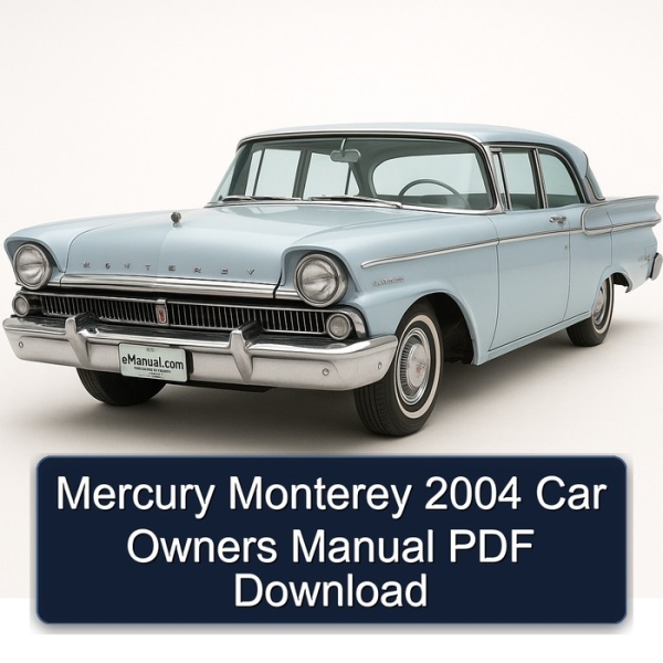 Mercury Monterey 2004 Car Owners Manual PDF Download