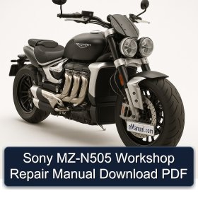 Sony MZ-N505 Workshop Repair Manual Download PDF