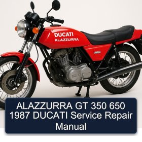 ALAZZURRA GT 350 650 1987 DUCATI Service Repair Manual