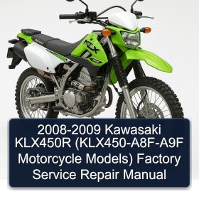 2008-2009 Kawasaki KLX450R (KLX450-A8F-A9F Motorcycle Models) Factory Service Repair Manual