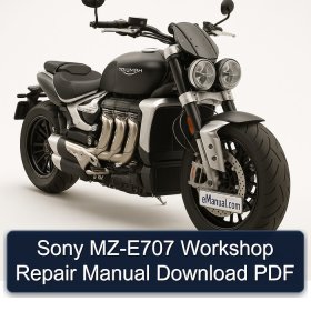 Sony MZ-E707 Workshop Repair Manual Download PDF