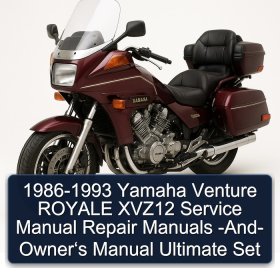 1986-1993 Yamaha Venture ROYALE XVZ12 Service Manual Repair Manuals -And- Owner‘s Manual Ultimate Set