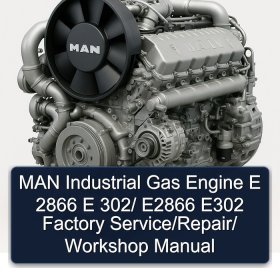 MAN Industrial Gas Engine E 2866 E 302/ E2866 E302 Factory Service/Repair/ Workshop Manual