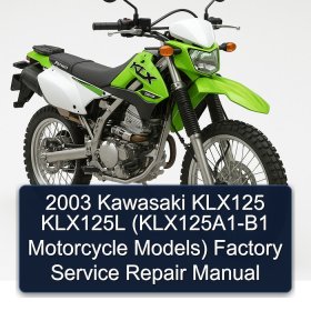 2003 Kawasaki KLX125 KLX125L (KLX125A1-B1 Motorcycle Models) Factory Service Repair Manual