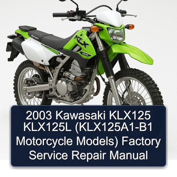 2003 Kawasaki KLX125 KLX125L (KLX125A1-B1 Motorcycle Models) Factory Service Repair Manual