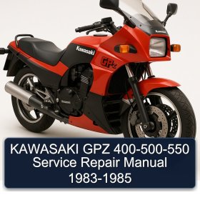 KAWASAKI GPZ 400-500-550 Service Repair Manual 1983-1985