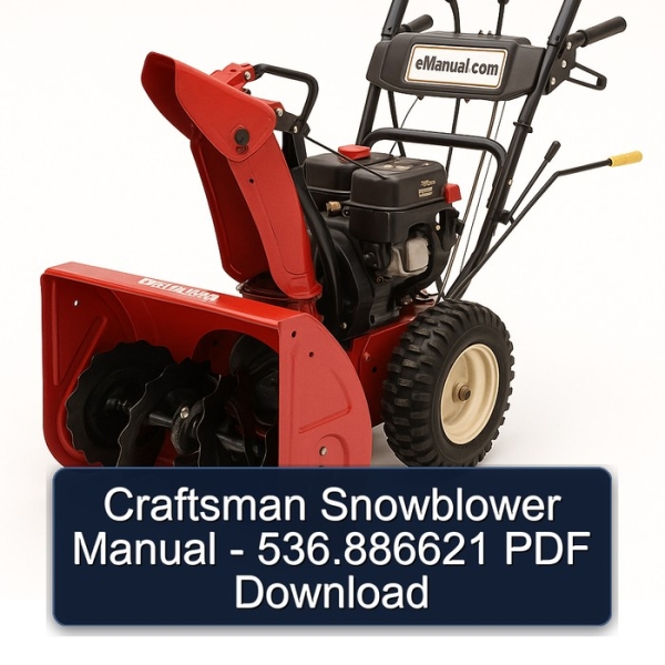 Craftsman Snowblower Manual - 536.886621 PDF Download