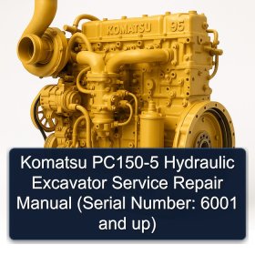 Komatsu PC150-5 Hydraulic Excavator Service Repair Manual (Serial Number: 6001 and up)