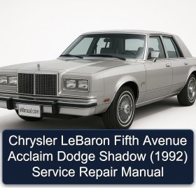 Chrysler LeBaron Fifth Avenue Acclaim Dodge Shadow (1992) Service Repair Manual