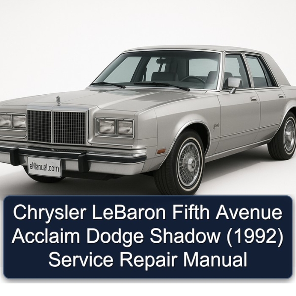 Chrysler LeBaron Fifth Avenue Acclaim Dodge Shadow (1992) Service Repair Manual