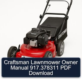 Craftsman Lawnmower Owner Manual 917.378311 PDF Download