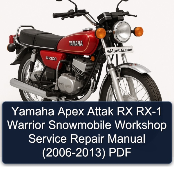Yamaha Apex Attak RX RX-1 Warrior Snowmobile Workshop Service Repair Manual (2006-2013) PDF