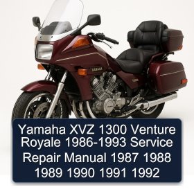 Yamaha XVZ 1300 Venture Royale 1986-1993 Service Repair Manual 1987 1988 1989 1990 1991 1992