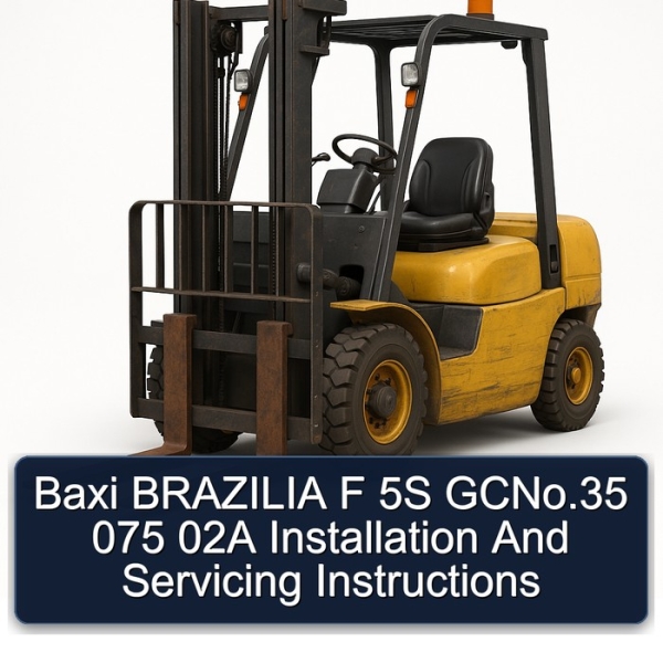 Baxi BRAZILIA F 5S GCNo.35 075 02A Installation And Servicing Instructions