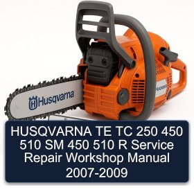 HUSQVARNA TE TC 250 450 510 SM 450 510 R Service Repair Workshop Manual 2007-2009
