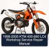 1998-2005 KTM 400-660 LC4 Workshop Service Repair Manual