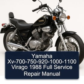 Yamaha Xv-700-750-920-1000-1100 Virago 1988 Full Manual de servicio y reparación