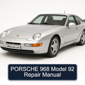 PORSCHE 968 Model 92 Repair Manual
