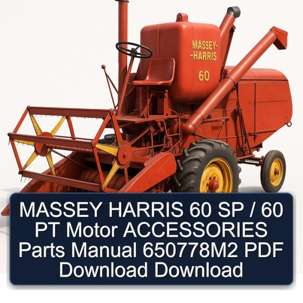 MASSEY HARRIS 60 SP / 60 PT Motor ACCESSORIES Parts Manual 650778M2 PDF Download Download