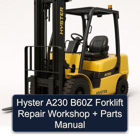 Hyster A230 B60Z Forklift Repair Workshop + Parts Manual