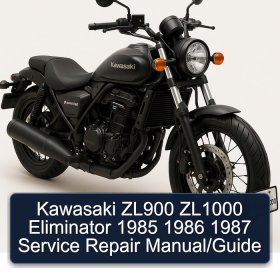 Kawasaki ZL900 ZL1000 Eliminator 1985 1986 1987 Service Repair Manual/Guide