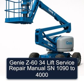 Genie Z-60 34 Lift Service Repair Manual SN 1090 to 4000