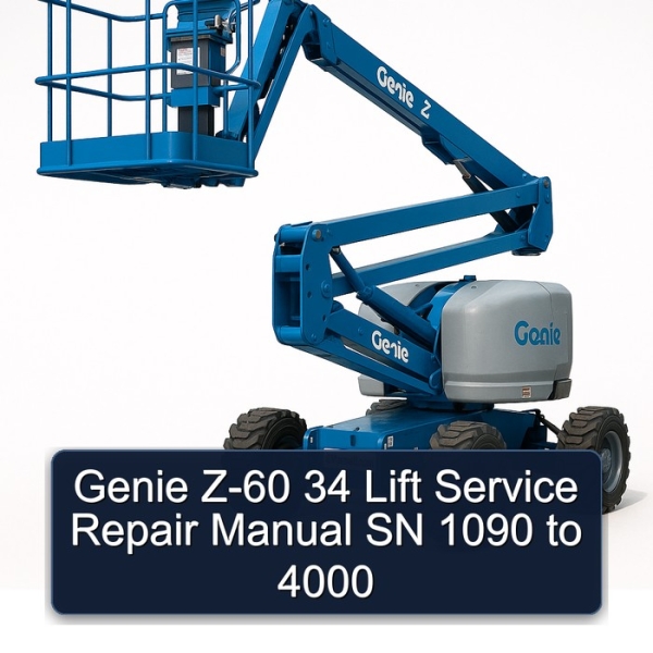 Genie Z-60 34 Lift Service Repair Manual SN 1090 to 4000