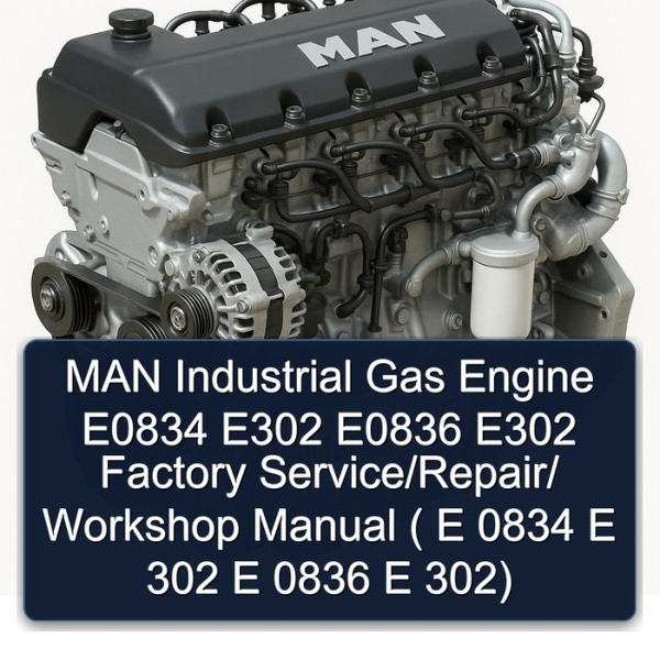 MAN Industrial Gas Engine E0834 E302 E0836 E302 Factory Service/Repair/ Workshop Manual ( E 0834 E 302 E 0836 E 302)