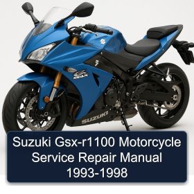 Suzuki Gsx-r1100 Motorcycle Service Repair Manual 1993-1998