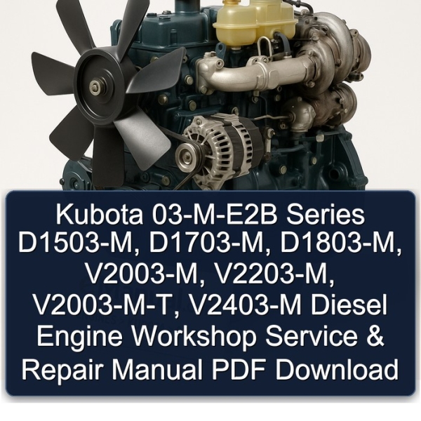 Kubota 03-M-E2B Series D1503-M, D1703-M, D1803-M, V2003-M, V2203-M, V2003-M-T, V2403-M Diesel Engine Workshop Service & Repair Manual PDF Download