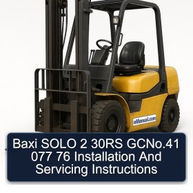 Baxi SOLO 2 30RS GCNo.41 077 76 Installation And Servicing Instructions