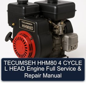 TECUMSEH HHM80 4 CYCLE L HEAD Engine Full Service & Repair Manual