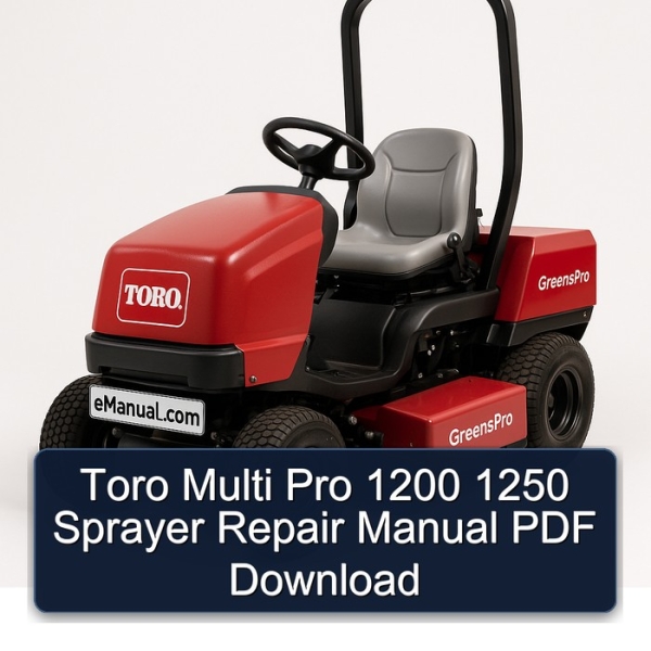 Toro Multi Pro 1200 1250 Sprayer Repair Manual PDF Download