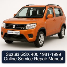 Suzuki GSX 400 1981-1999 Online Service Repair Manual