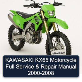KAWASAKI KX65 Motorcycle Full Service & Repair Manual 2000-2008