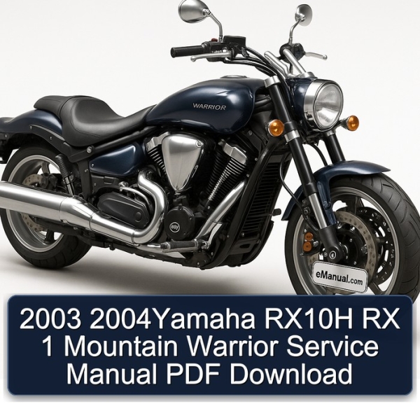 2003 2004Yamaha RX10H RX 1 Mountain Warrior Service Manual PDF Download