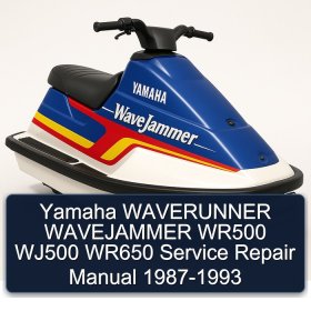 Yamaha WAVERUNNER WAVEJAMMER WR500 WJ500 WR650 Service Repair Manual 1987-1993