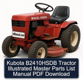 Kubota B2410HSDB Tractor Illustrated Master Parts List Manual PDF Download